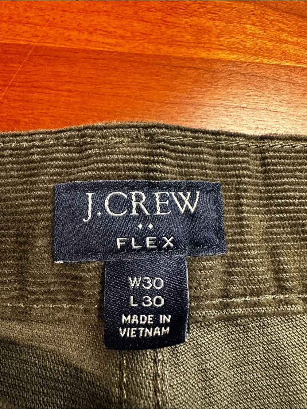 J. Crew Men’s Dark Green Corduroy Pants